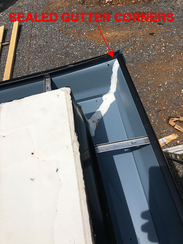 Knoxville-Commercial-Roof-for-new-construction-sealed-gutter-corners