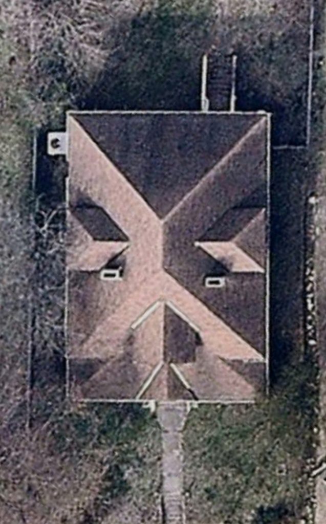 Aerial view of top of roof