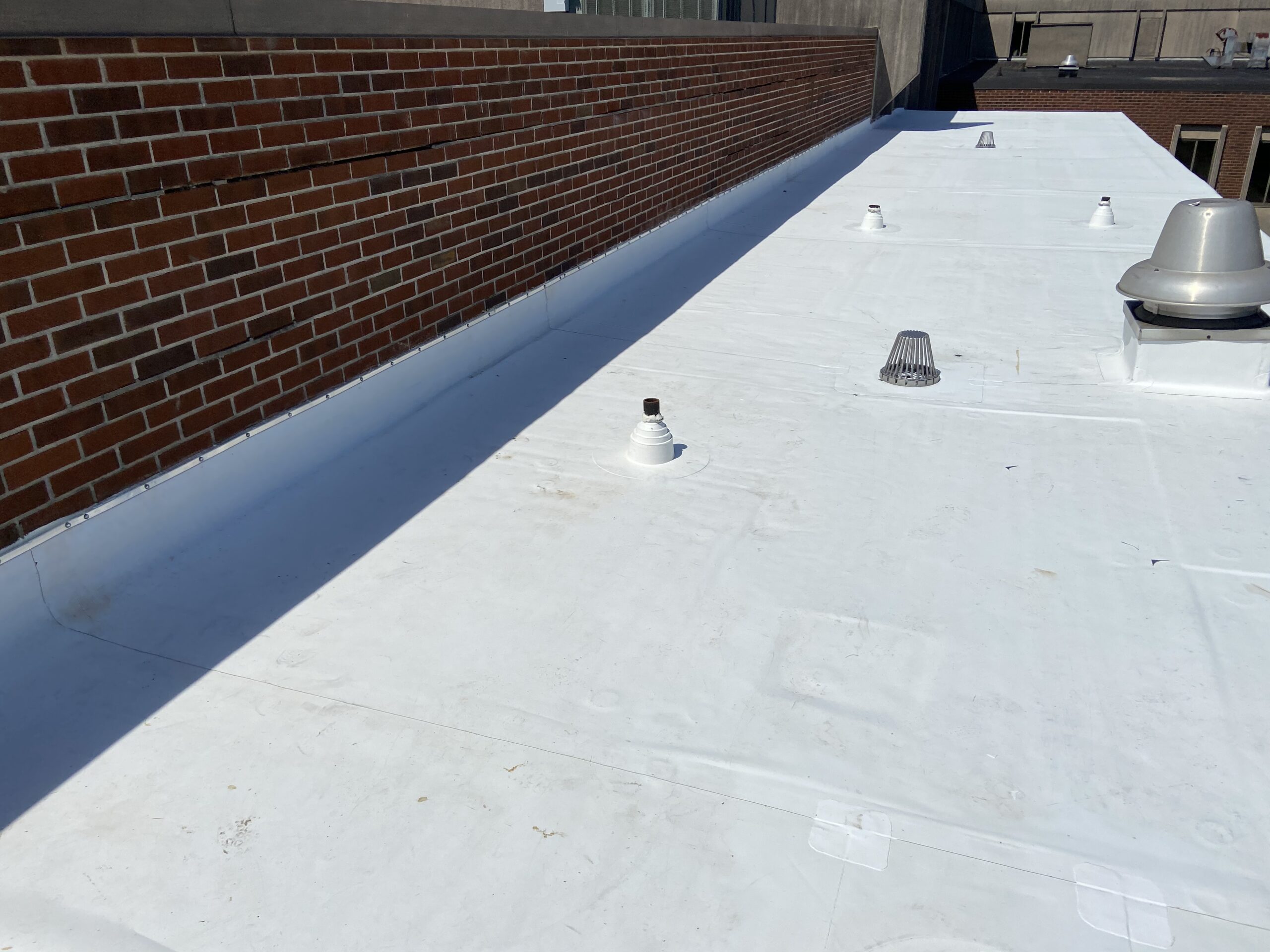 This is a picture of a membrane roof and this is what we are proposing 
