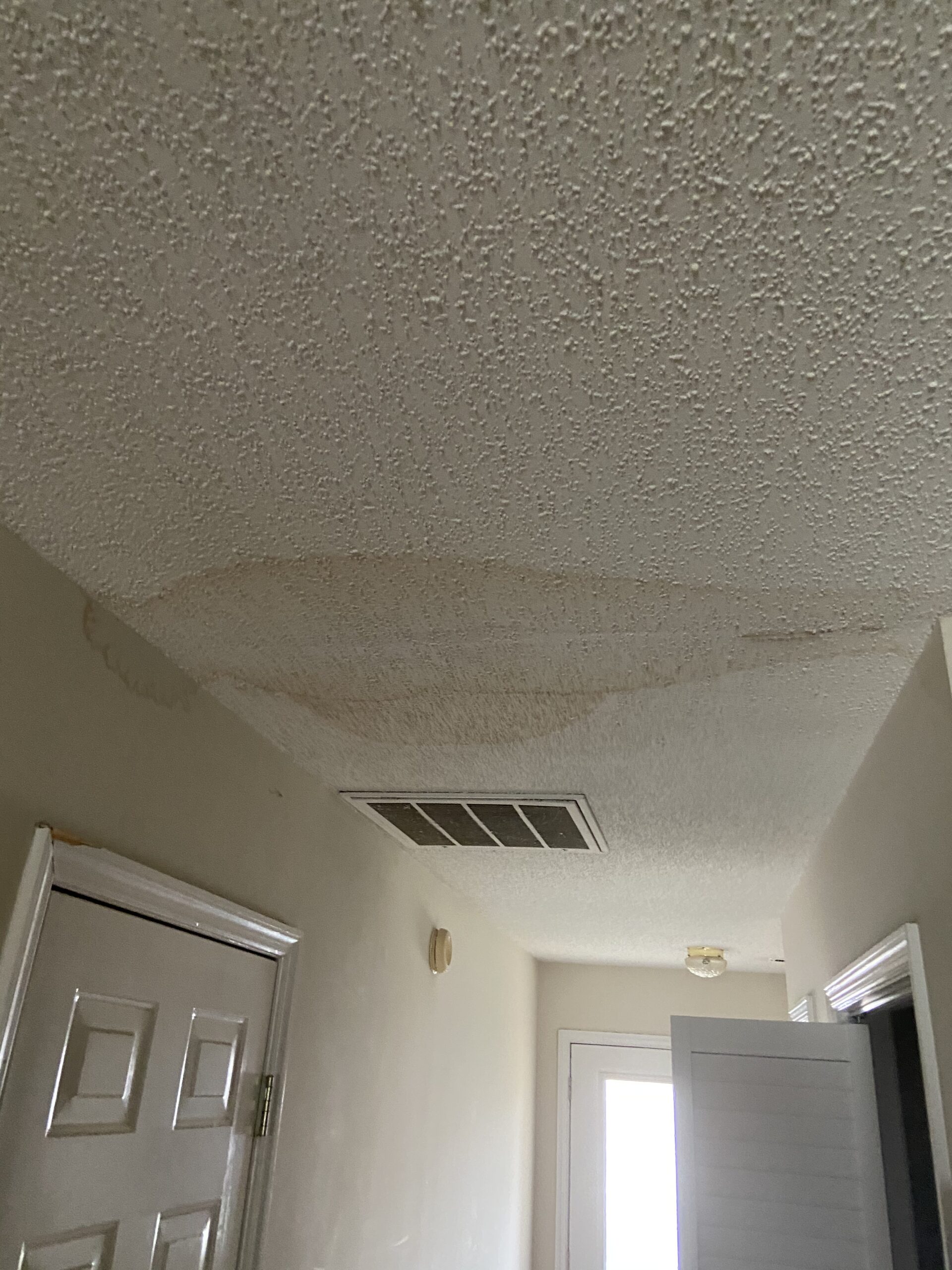 here is another roof leak and ceiling stain