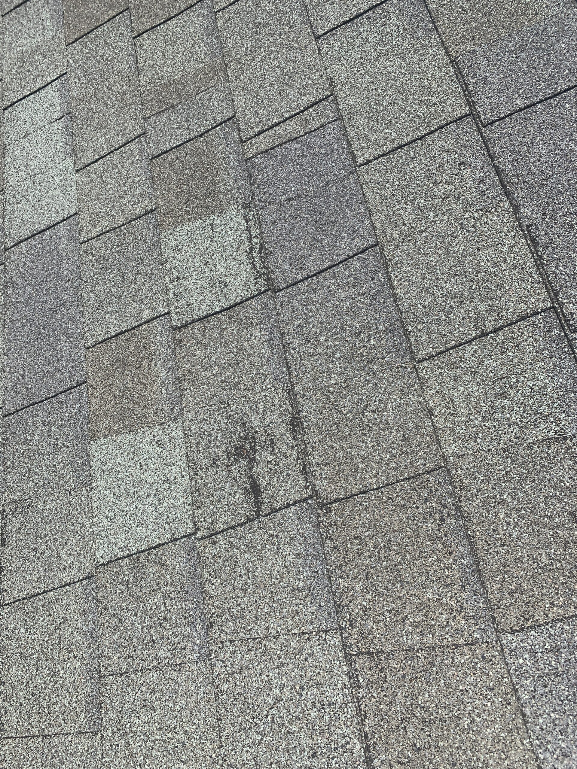 damaged creased shingles 