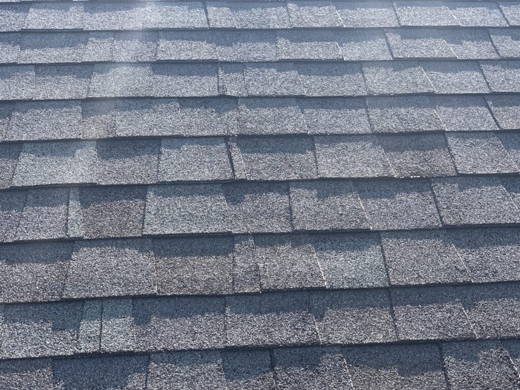 this picture shows a shingle that has been racked and mis installed