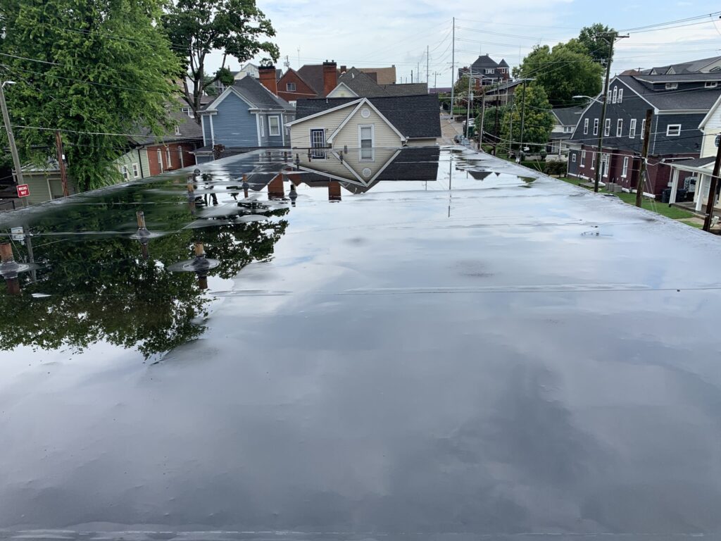 Ponding Water and Roof Leaks on a Commercial Flat Roof in Knoxville TN