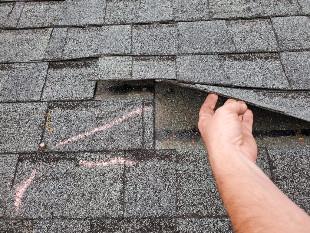 this is a picture of shingles that are easily lifted together also known as zippered shingles