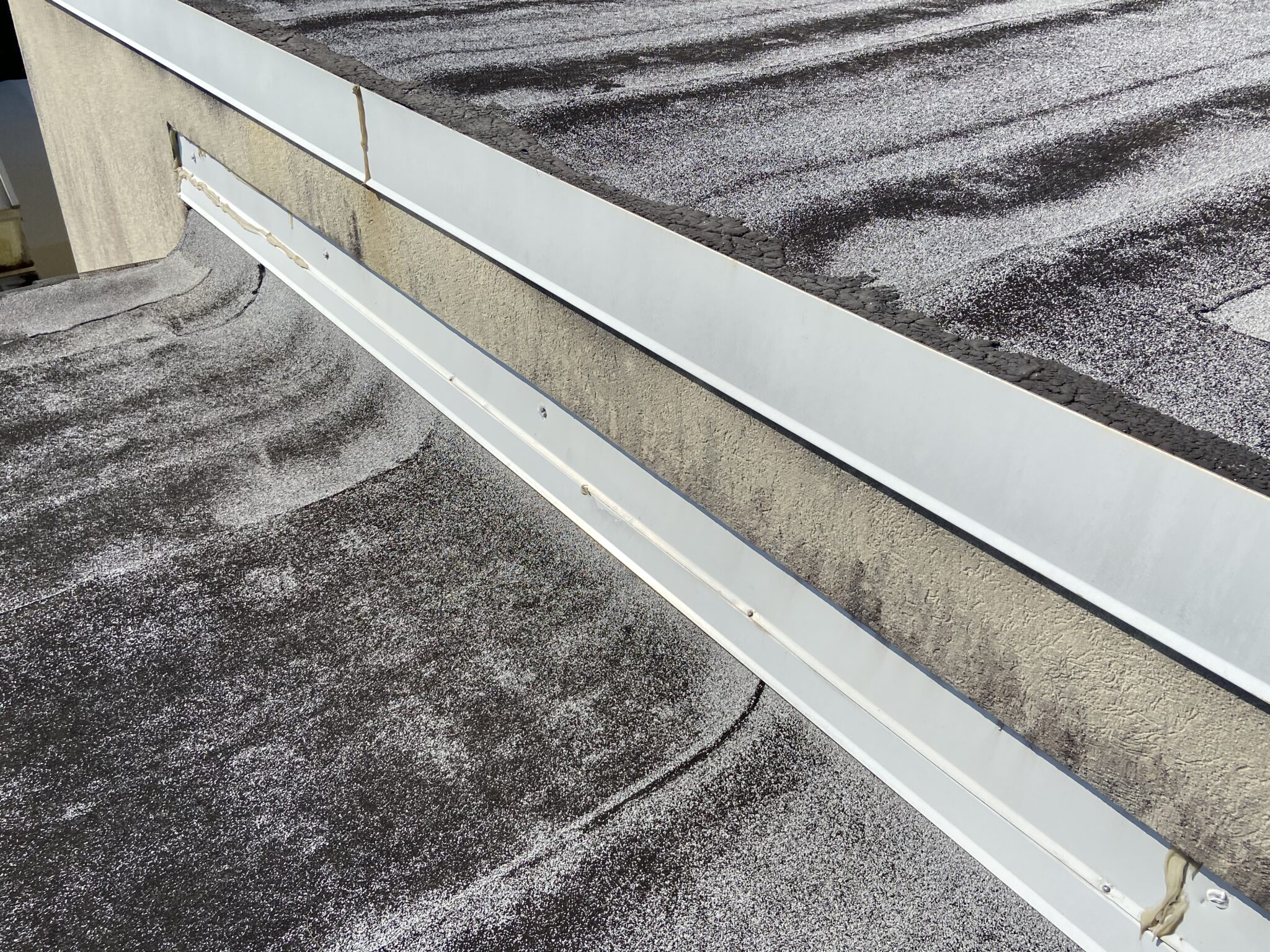 Metal Coping is in great shape on this commercial roof - Litespeed