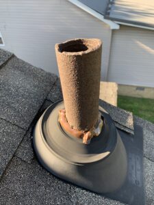 Resealed pipe boot