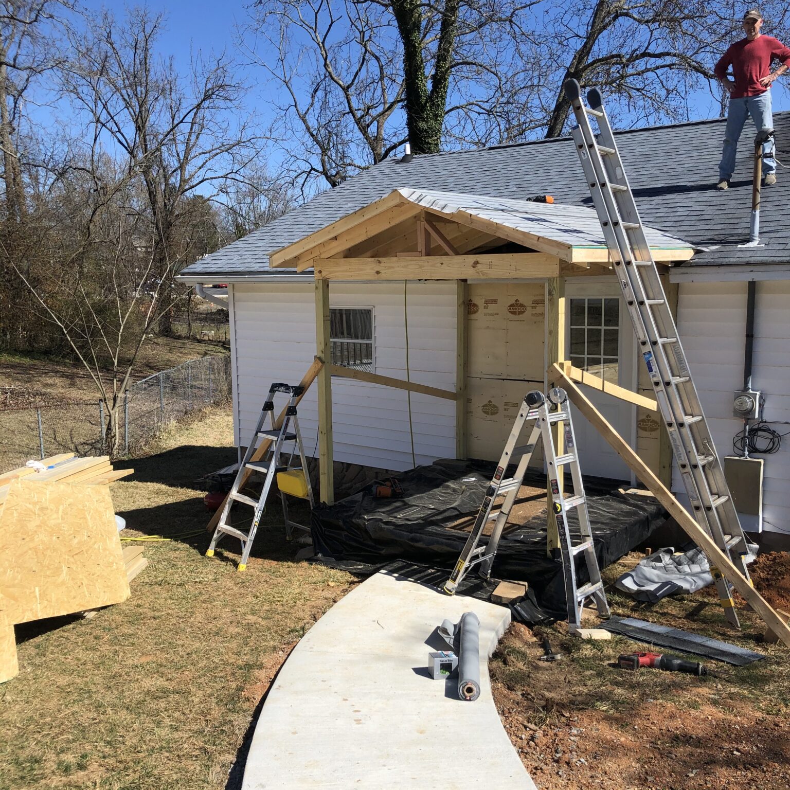 New Gable Home Addition Roof