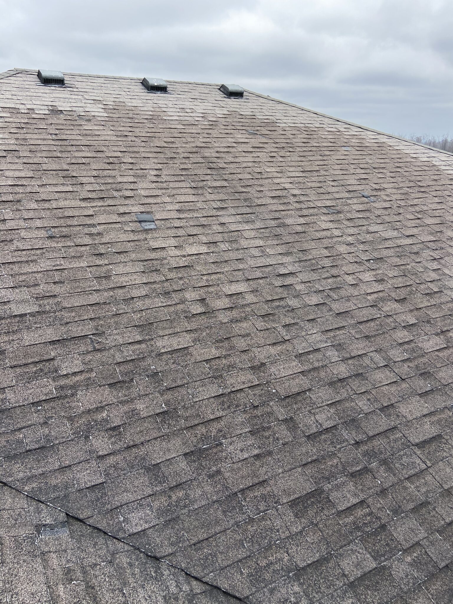 Wind damage shingles on the west side of the roof Litespeed