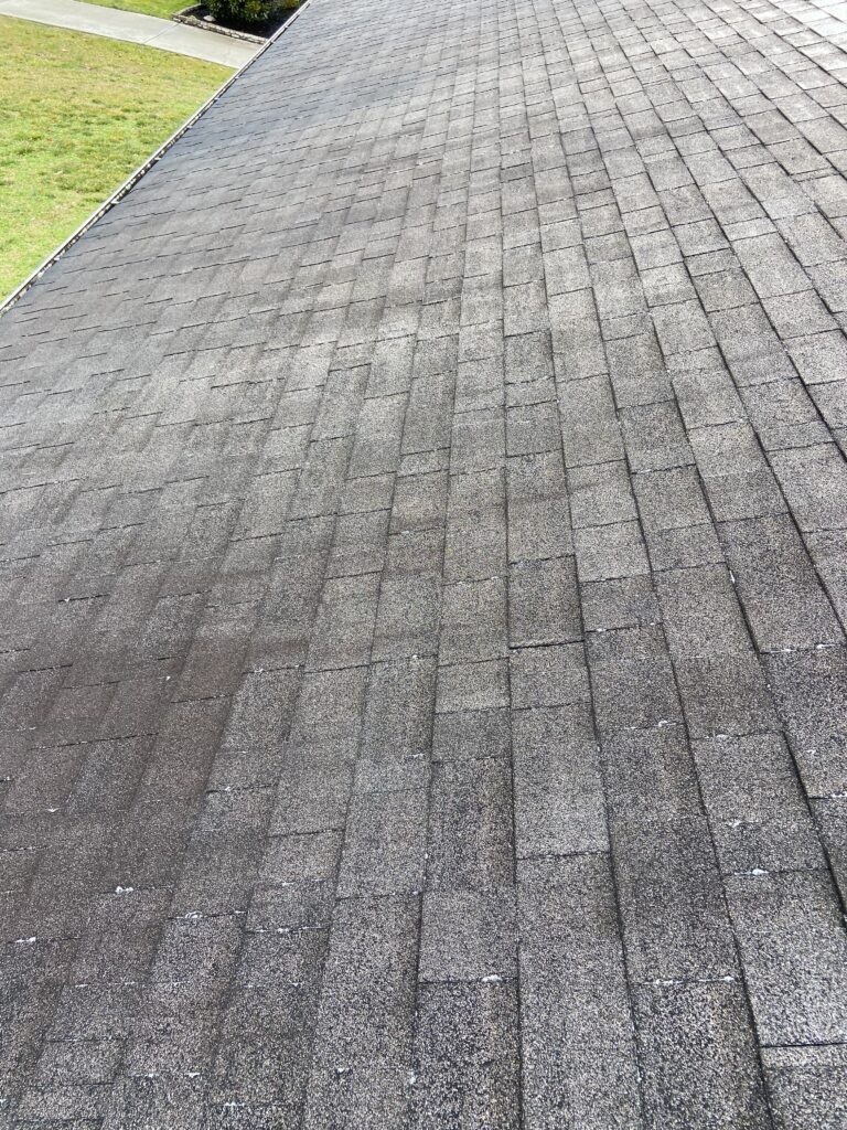 This is a 23-year-old shingle roof that has hail damage in Dandridge Tennessee