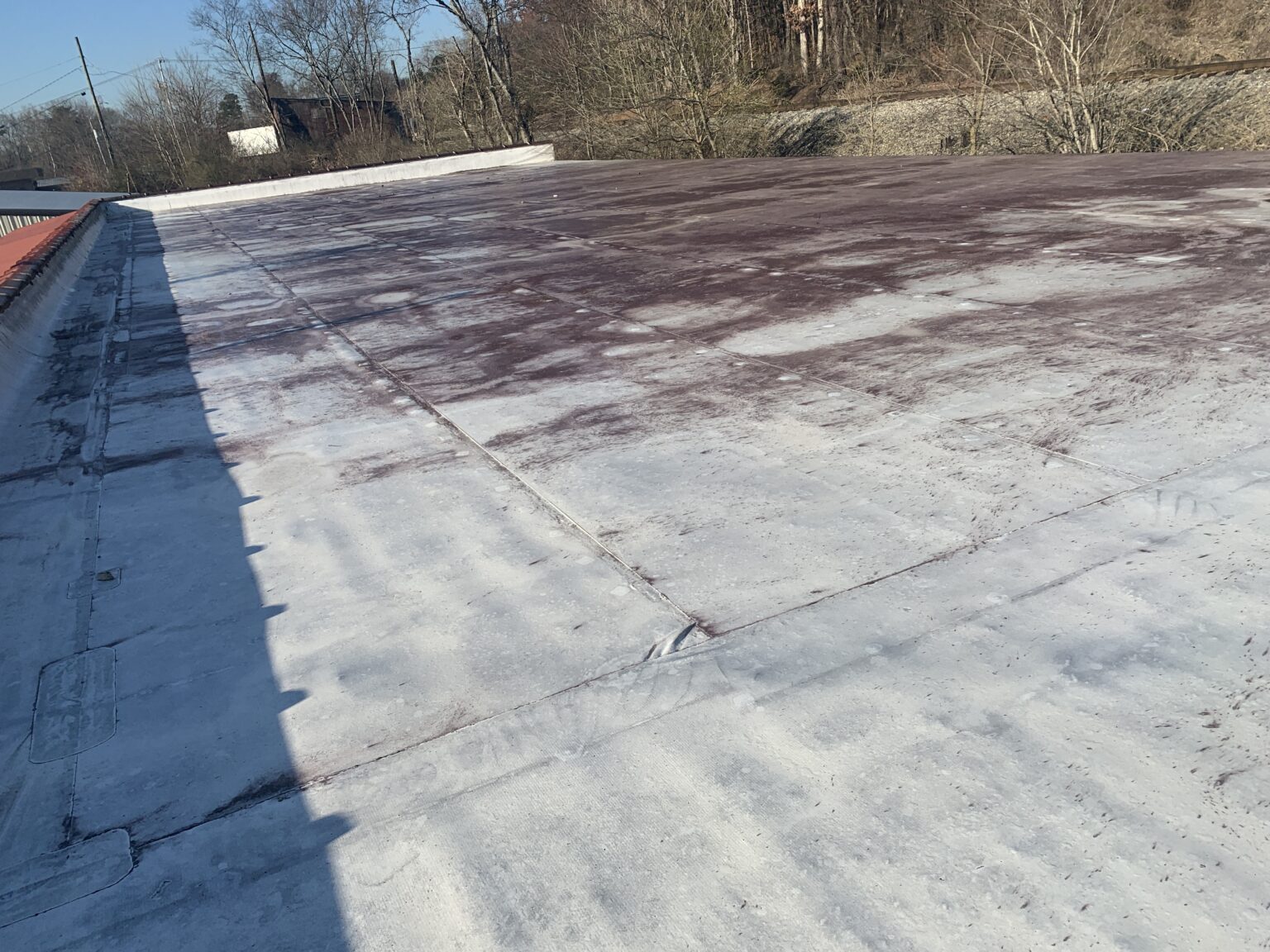 Old Flat TPO Membrane Roof with Leaks