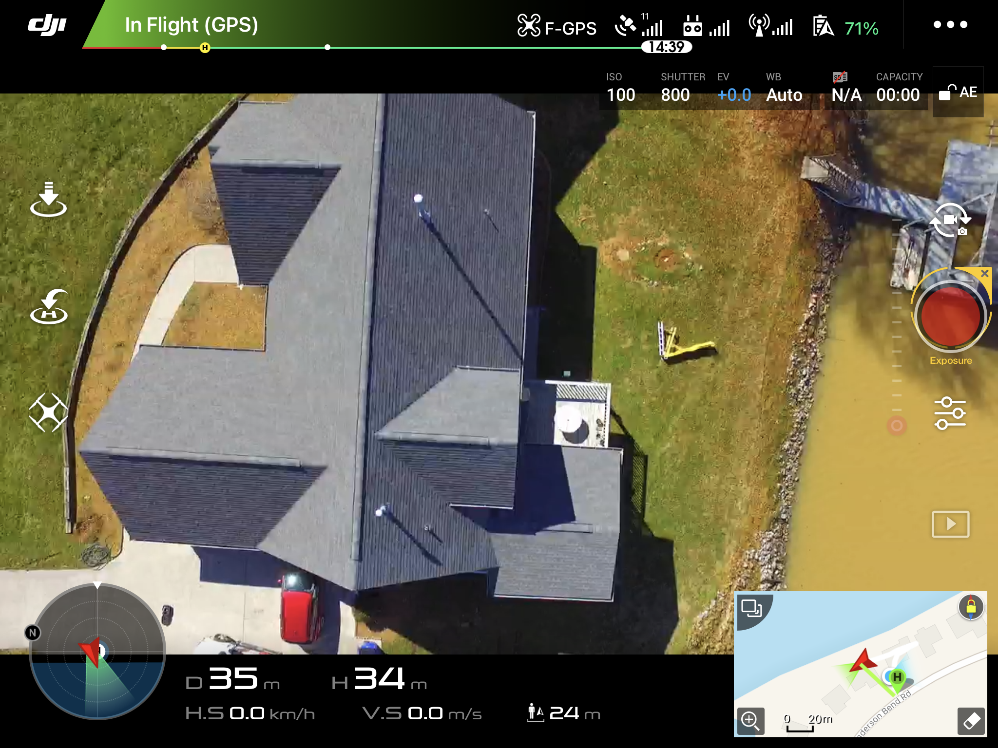 Aerial image of Gaf roof we just installed