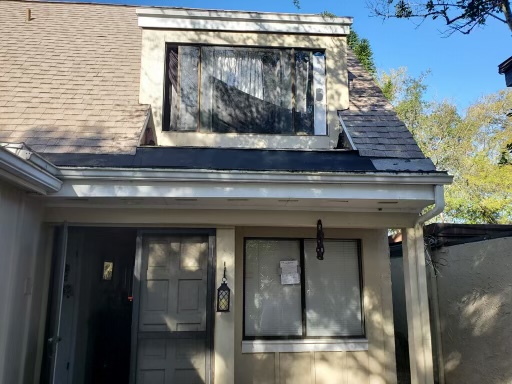 This is a window that was broken during construction