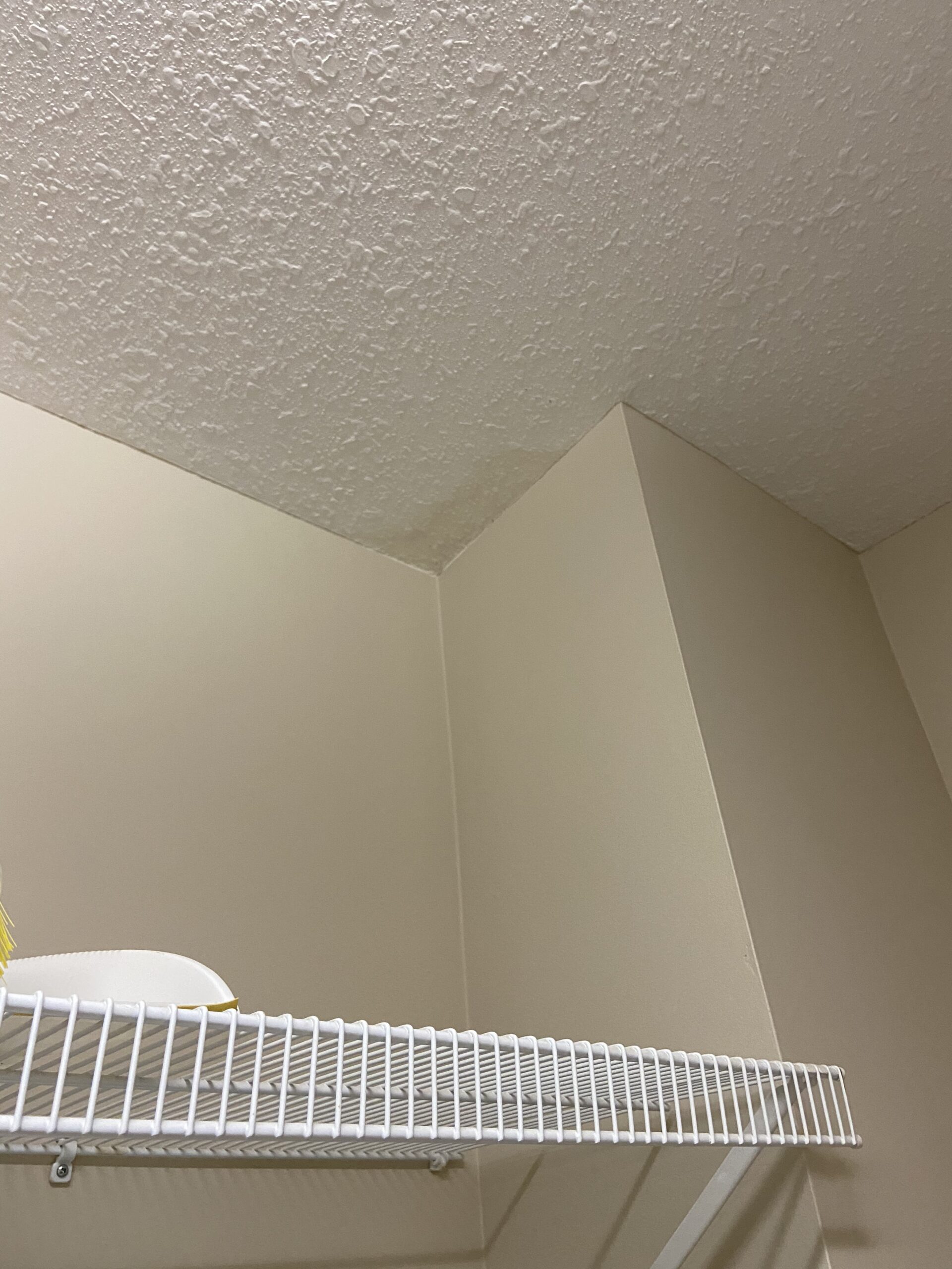 This is a picture of standing drywall where there is a roof leak