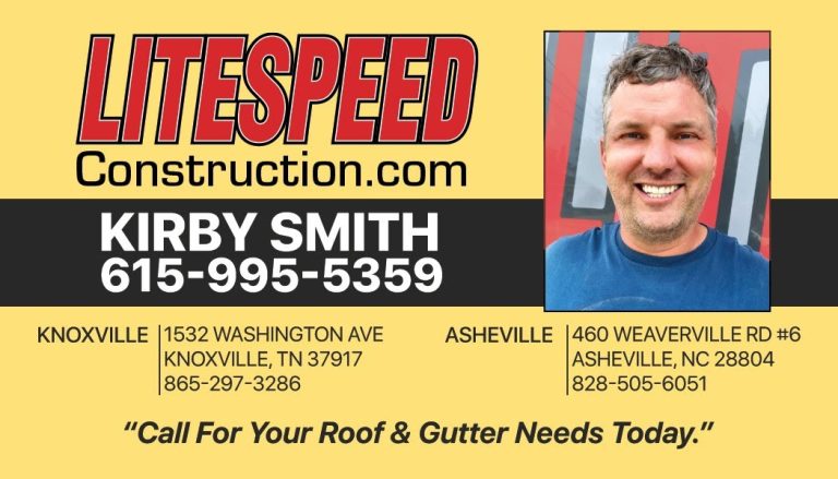 Business Card for Kirby Smith, Litespeed Construction