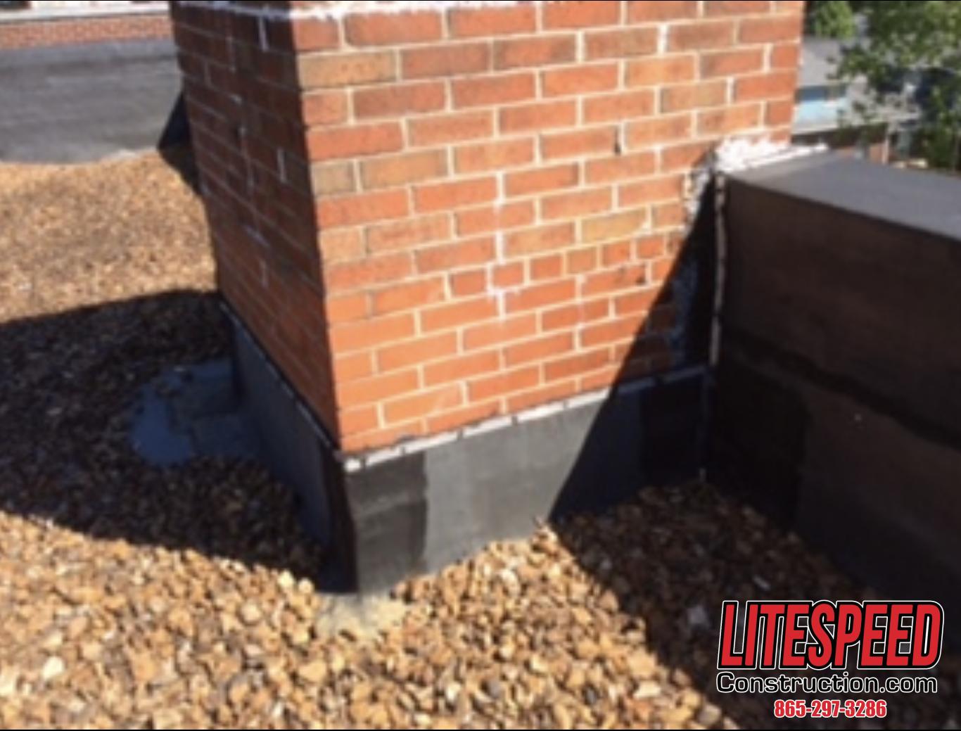 FaILING CHIMney flashing causes leaks and further deterioration