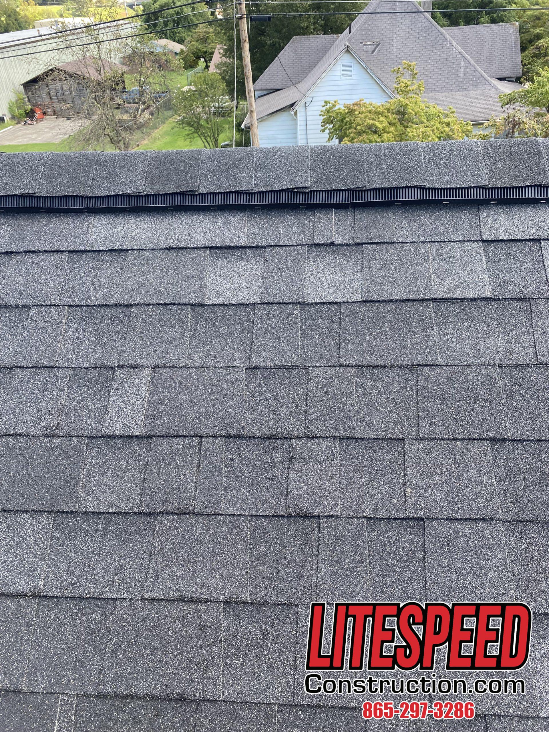 This is a picture of a new black dimensional shingle 