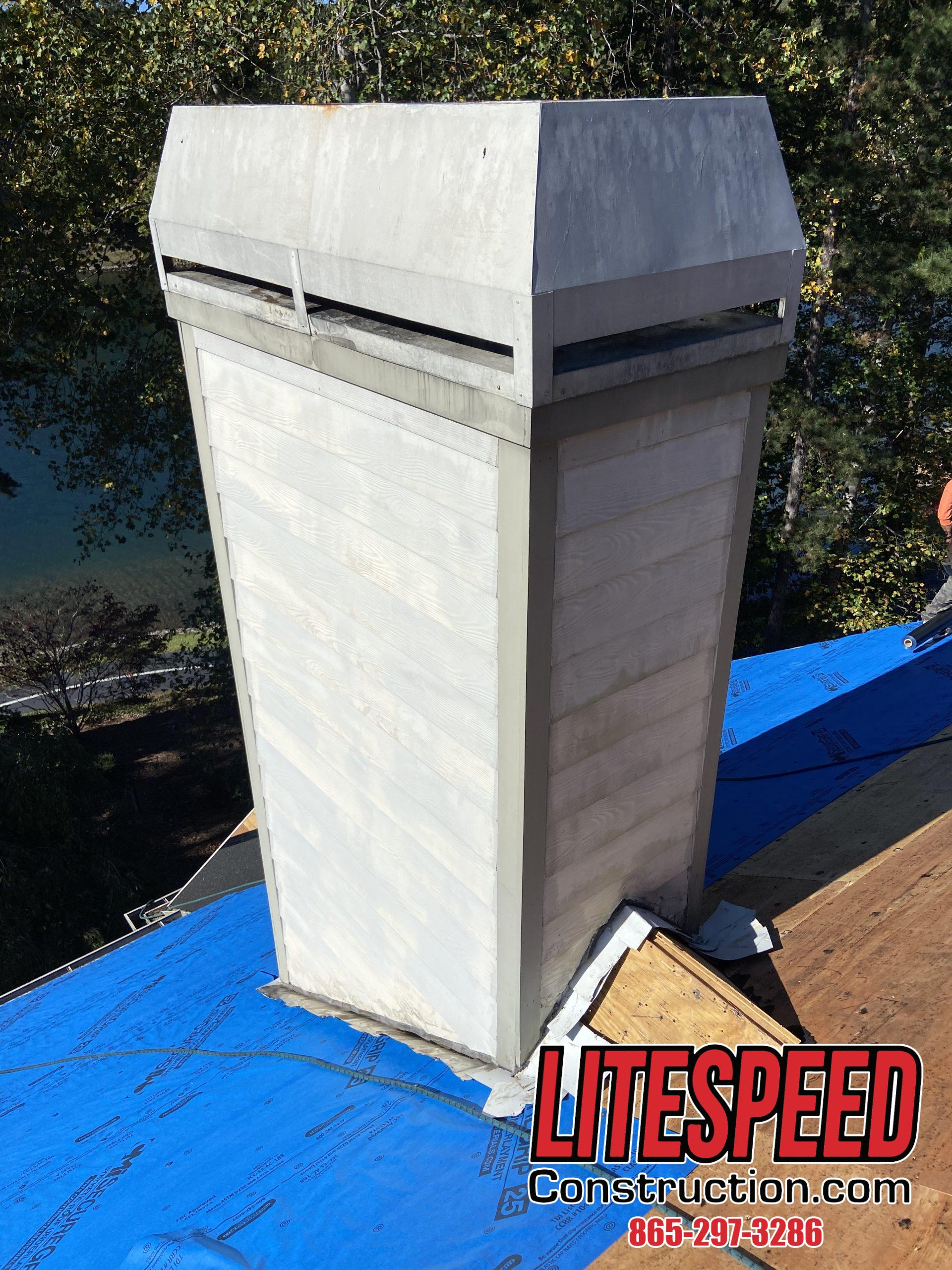 Chimney Needs to Be Painted During Reroofing