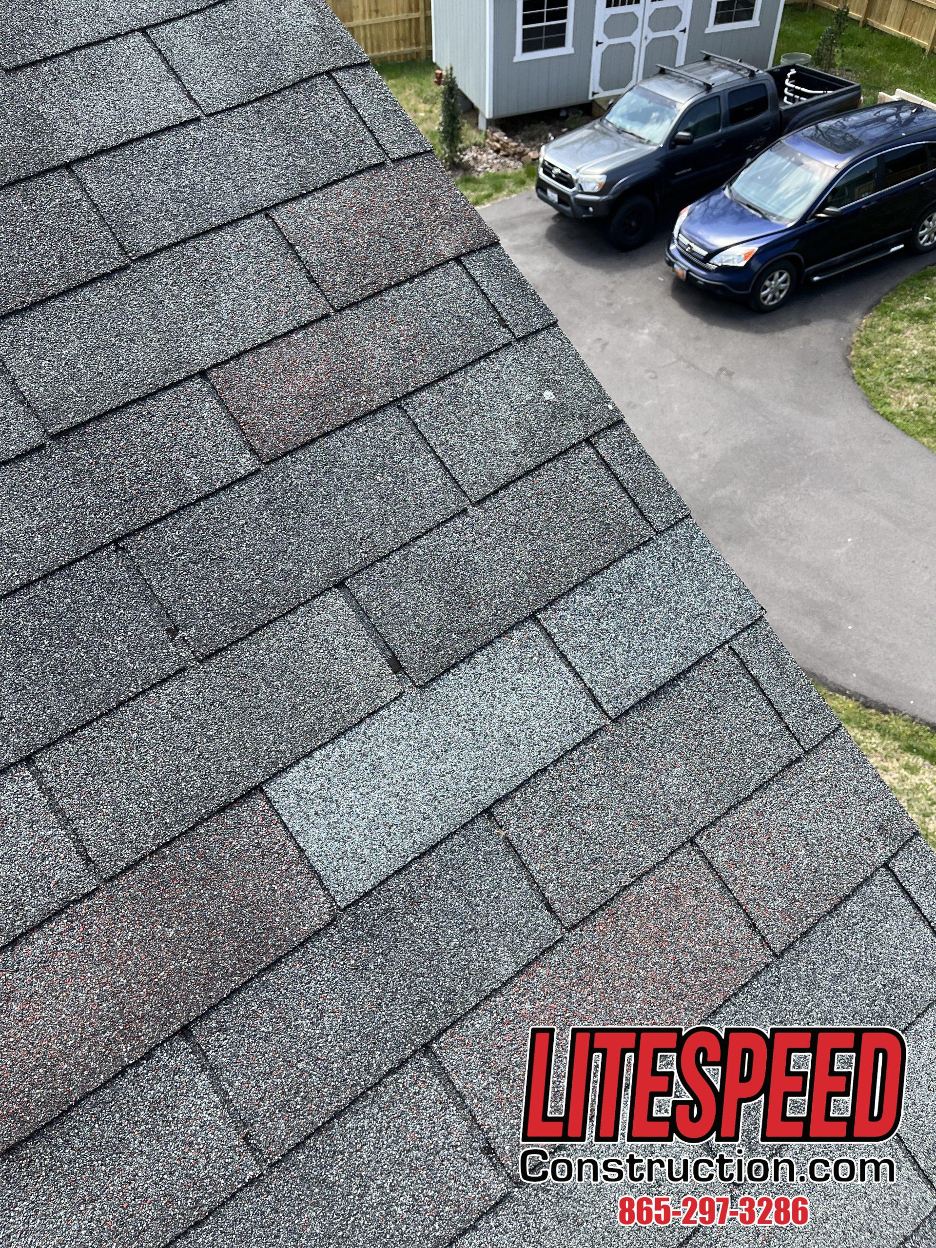 This is a picture of shingles that got replaced previously 