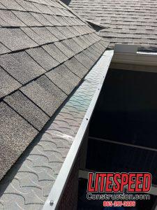 Photo showing gutter after gutter guard is installed