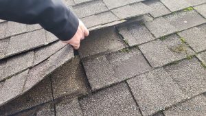 Damaged and detached shingles