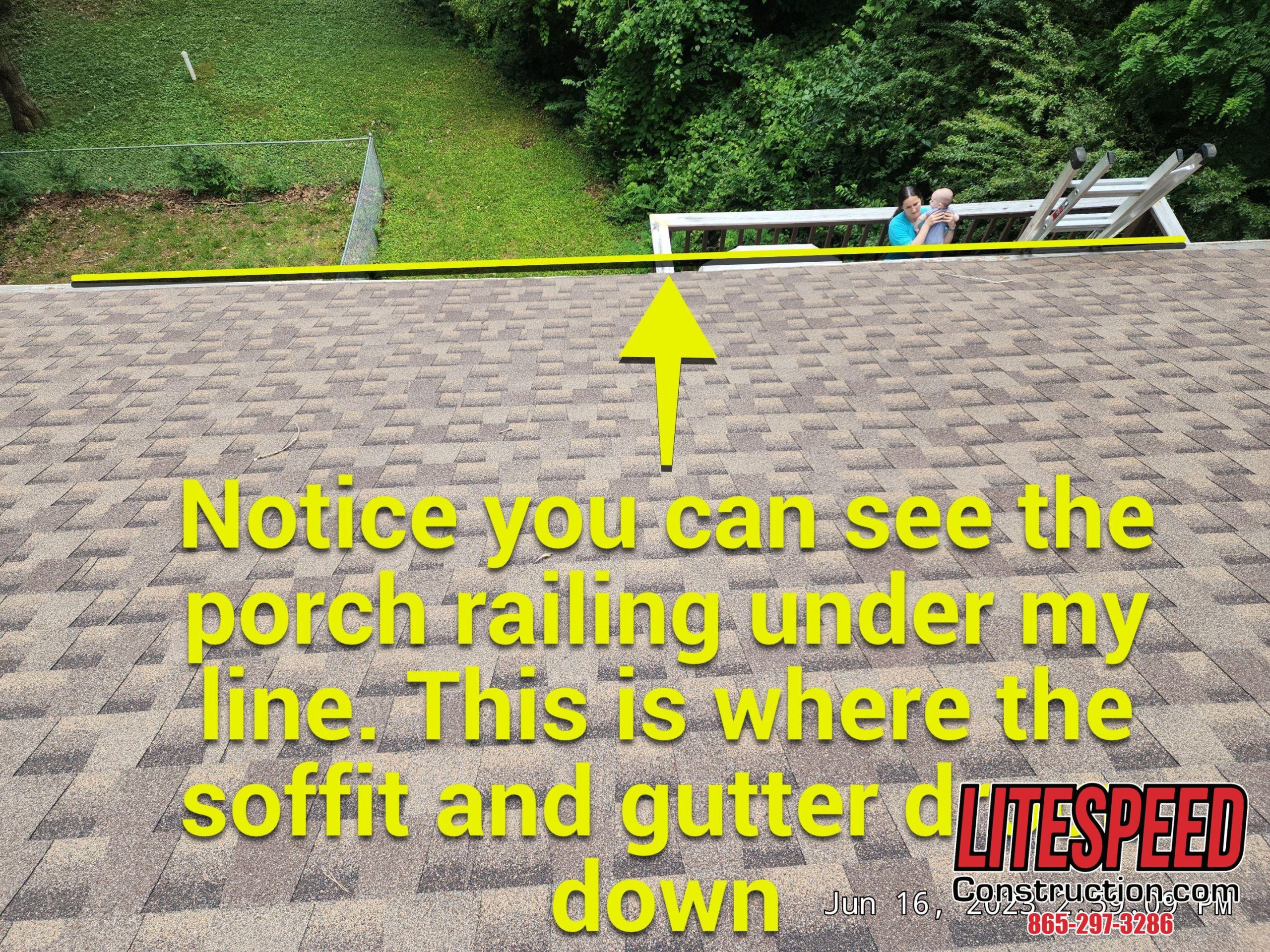 Alignment Gutter Soffit and Gutter Droop down - Litespeed Construction Knoxville