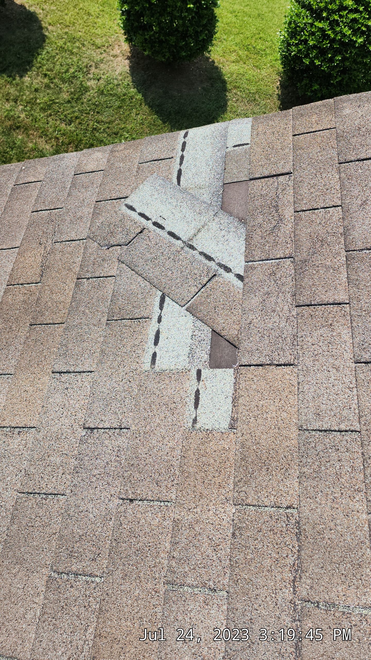 Detached and missing shingles