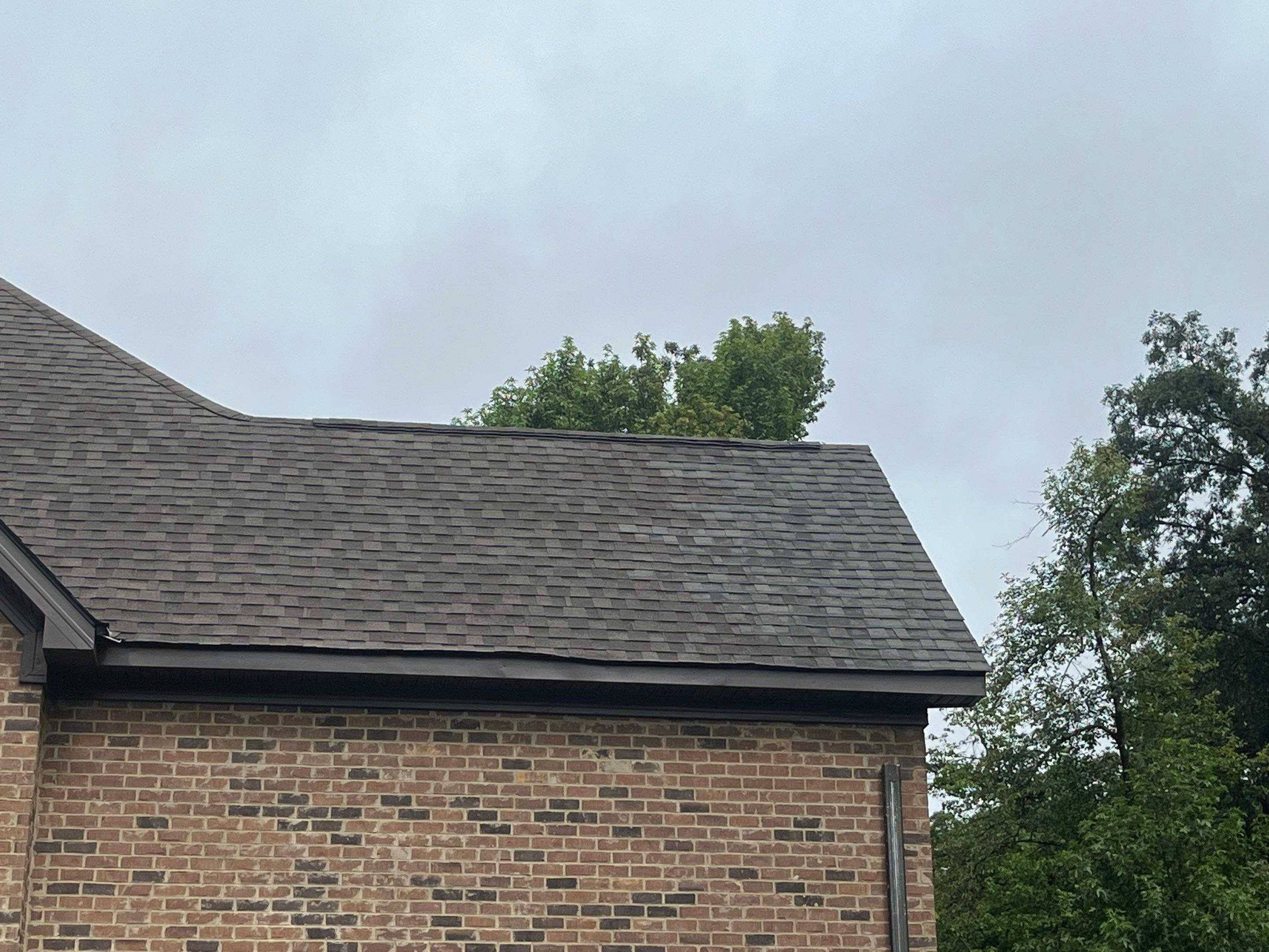 Best matched color shingles and repaired roof line