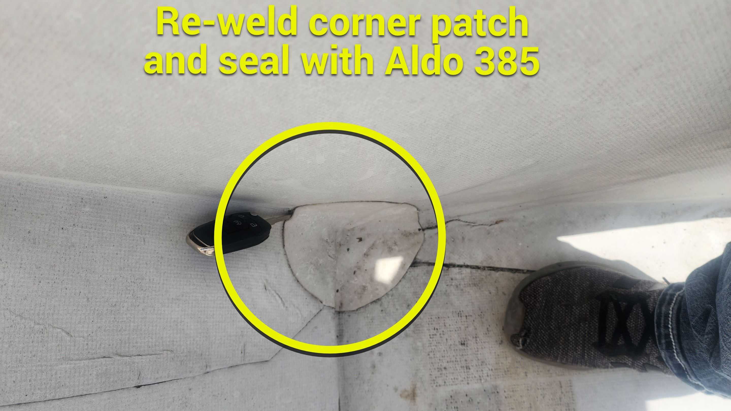 Re- weld corner patch