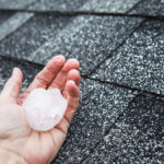 Hail damage on a roof in Knoxville, TN