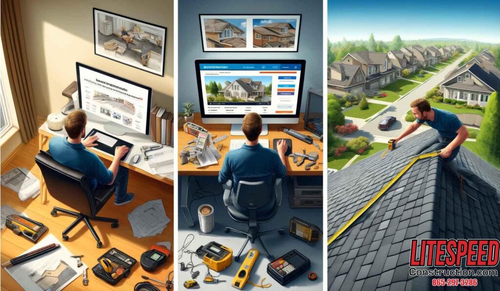 three types of roof estimates, get a roof estimate now, estimate my roof in knoxville, instant roof estimate, Roof estimates Knoxville TN, Roofing cost calculator Knoxville, How to estimate roofing costs, Online roof estimate tools, Aerial roof assessments, In-person roof inspections Knoxville, Roofing materials cost Knoxville, Roof warranty information, Roof replacement estimates Knoxville, Roofing project planning Knoxville, Roof measurement tools, Transparent roofing quotes Tennessee, Knoxville TN roofing contractors,Best roof estimates Knoxville, Detailed roof cost breakdown, Roof estimate FAQs, Satellite roof measurement services