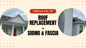 residential roof replacement, Jefferson City roofing, GAF Timberline NS shingles, Natural Shadow shingles, siding replacement, fascia metal installation, roof contractor Jefferson City, new roof installation, roof and siding upgrade, Tennessee roofing company, exterior home renovation, roof repair Jefferson City TN, home improvement Jefferson City, roofing services 37760, Litespeed Construction