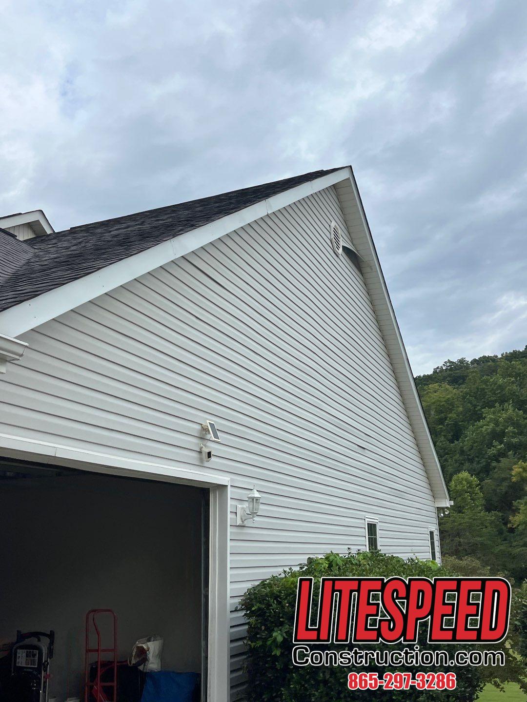 residential roof replacement, Jefferson City roofing, GAF Timberline NS shingles, Natural Shadow shingles, siding replacement, fascia metal installation, roof contractor Jefferson City, new roof installation, roof and siding upgrade, Tennessee roofing company, exterior home renovation, roof repair Jefferson City TN, home improvement Jefferson City, roofing services 37760, Litespeed Construction