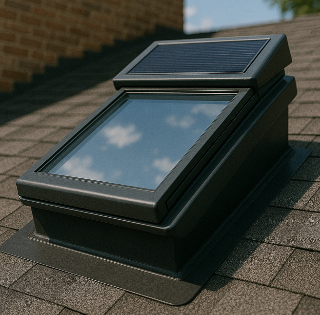 best skylight for home, types of skylights, skylight installation, energy-efficient skylights, fixed skylight, ventilated skylight, tubular skylight, dome skylight, solar skylight, skylight cost, home skylight guide, Knoxville roofing, Litespeed Construction, roof window types, skylight pros and cons