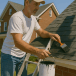 can roofing shingles be painted, painting asphalt shingles, painting roof shingles cost, roof coating vs painting, paint for roof shingles, best paint for asphalt shingles, can I paint my roof, is it OK to paint shingles, pros and cons of painting shingles, painted roof lifespan, roof maintenance Knoxville TN, roofing contractor Knoxville, Litespeed Construction roofing, cool roof coating, reflective paint for shingles