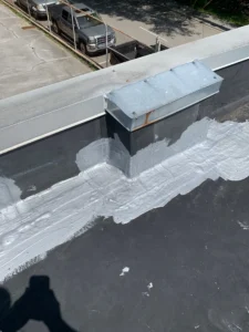 commercial roof leak repair Knoxville, EPDM membrane roof repair, TPO roof over EPDM, flat roof skylight repair Knoxville, commercial skylight leak repair, commercial scupper drain repair, wet insulation commercial roof, ISO insulation board replacement, commercial roof core samples, membrane roof cracks repair, commercial roof water intrusion, low slope roofing Knoxville TN
