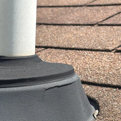 cracked or damaged ventilation boot on Knoxville TN roof