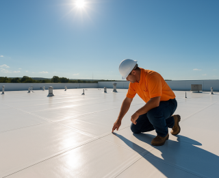 TPO roof life expectancy, Knoxville commercial roofing, thermoplastic polyolefin roof, commercial flat roof options, TPO roof installation cost, TPO vs PVC roofing, best commercial roofing materials, TPO roofing Knoxville TN, commercial roof membrane types, TPO roofing maintenance tips, how long does a TPO roof last, reflective roofing systems, ENERGY STAR roofing, roofing contractor Knoxville TN, TPO roof inspection schedule